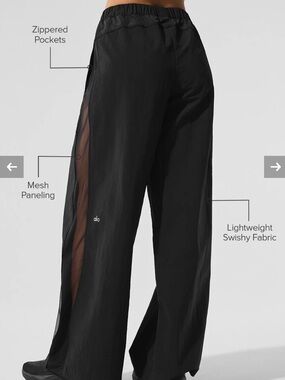ALO High-Waist Origin Wide Leg Track Pant - XXS
